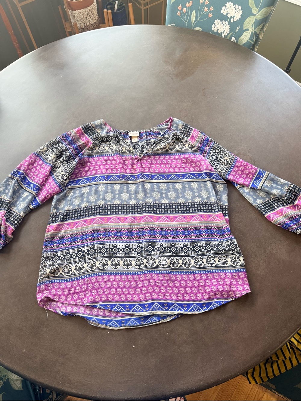 Womens Purple Patterned top